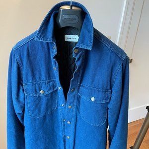 Taylor Stitch Indigo Canvas Shirt Jacket Lined; 36
